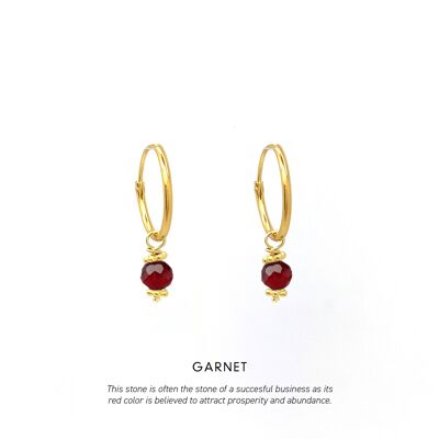 Triquetra Midi Hoops Gold <p><b> +6 colours </b></p> - Garnet