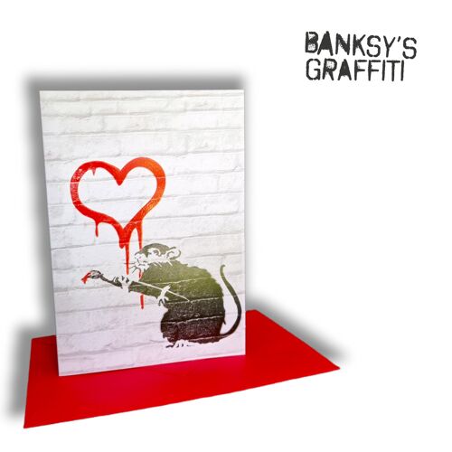 Banksy Biglietto Augurale - Love Rat