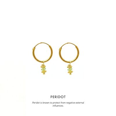 Triquetra Mini Hoops Gold <p><b> +6 colours </b></p> - Peridot