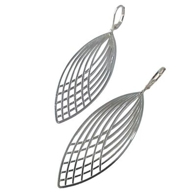 Silver plated mesh earrings