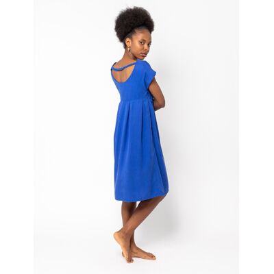 INDIGENA Blue sleeveless long midi dress