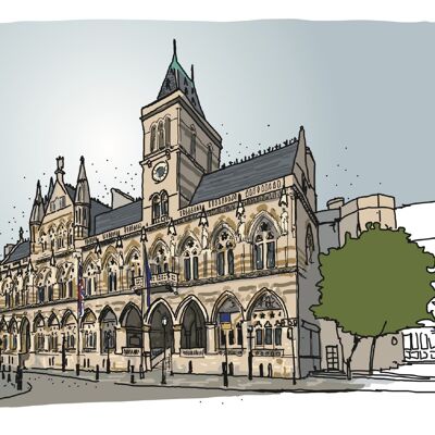 Grußkarte, die Guildhall, Northampton