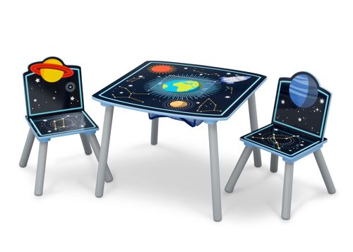 Space Adventures Storage Table and Chair Set - Blue