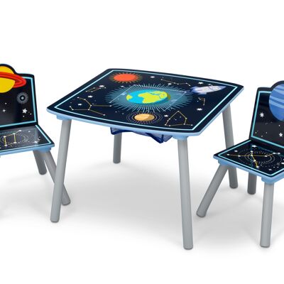 Space Adventures Storage Table and Chair Set - Blue