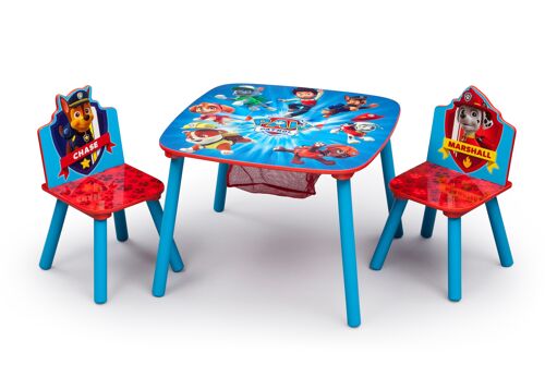Paw Patrol Storage Table and Chair Set - Blue/Red