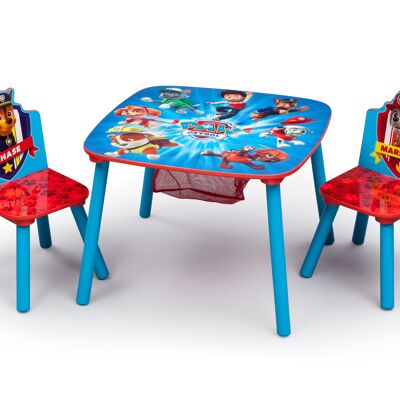 Paw Patrol Storage Table and Chair Set - Blue/Red