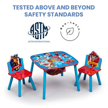 Ensemble table et chaises de rangement Paw Patrol - Bleu/Rouge 4