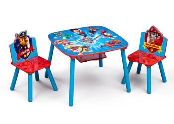 Ensemble table et chaises de rangement Paw Patrol - Bleu/Rouge 8