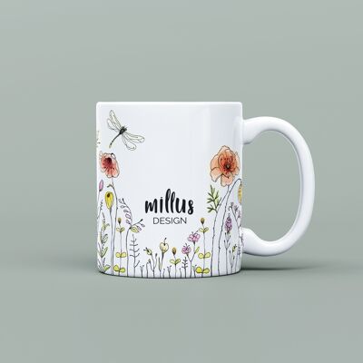Mug "Wildflowers" white
