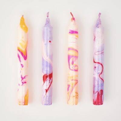 Quad Marble Pattern Candle Set