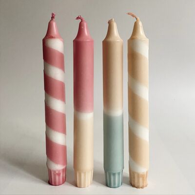 Set Of Four Soft Candlestick