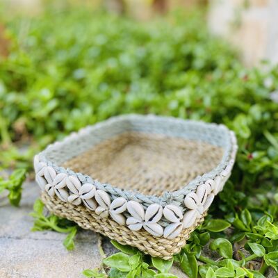 NATURAL/AQUA LOMBOK BASKET