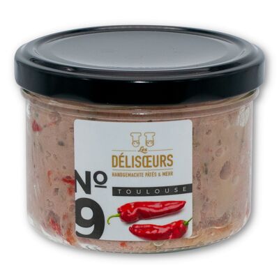 Paté No. 9 Toulouse - Paté con pimientos picantes asados y ajo, 180 g