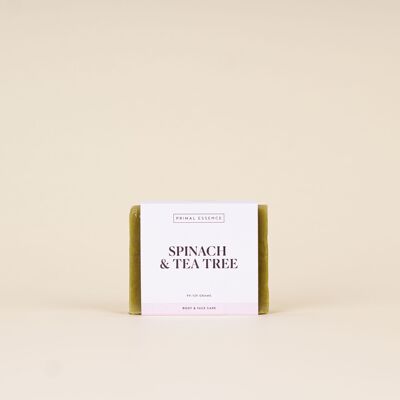 Jabón facial y corporal SPINACH TEA TREE - 100g