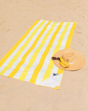 Grande Serviette de Plage Séchage Rapide Ultralégère Rayures Larges - SIDNEY 8