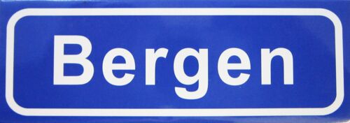 Fridge Magnet Town sign Bergen