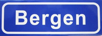 Aimant de réfrigérateur Panneau de ville Bergen 1