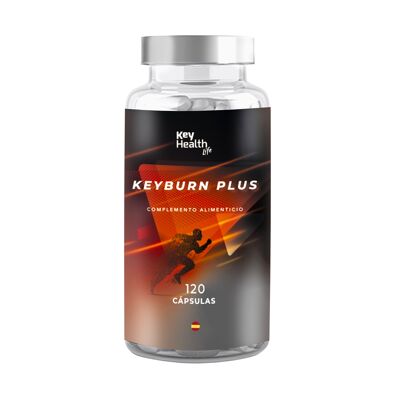 SchlüsselGesundheit | Leistungsstarker Fatburner KeyBurn | Thermogenes Nahrungsergänzungsmittel zur Gewichtsreduktion mit L-Carnitin Guarana Koffein Grüner Tee Vitamin B6 | 120 Kapseln | 2 Kapseln pro Tag | Fettverbrenner