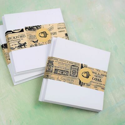 White card blanks 6 inch square (15cm) for printing or card making, packs of 10 with envelopes, UK made premium heavy quality