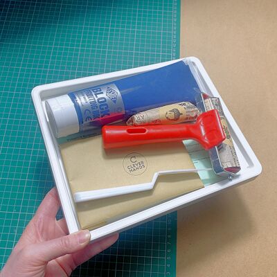 Essdee linocut & print value bundle, with 300ml tube printing ink