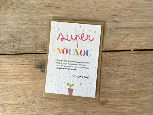 Carte Merci super Nounou