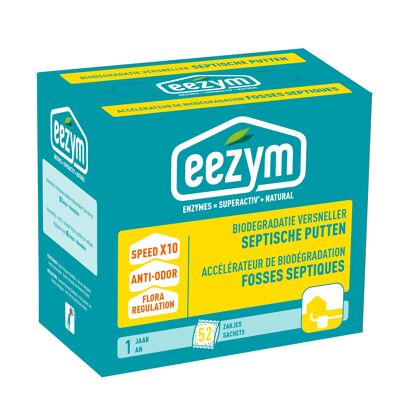 Eezym - Accélérateur de biodégradation fosses septiques (52 sachets solubles)