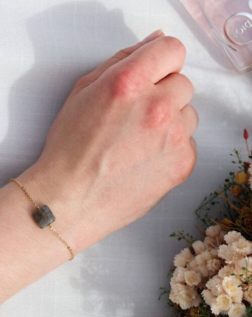 Bracelet N°4 - Carré - Bastet - Labradorite