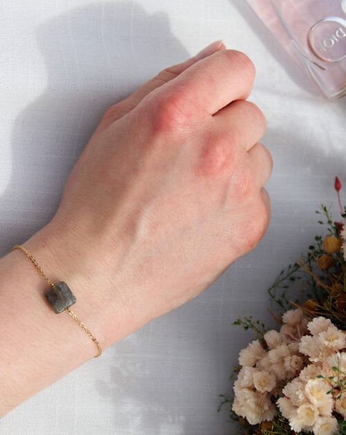 Bracelet N°4 - Carré - Bastet - Labradorite