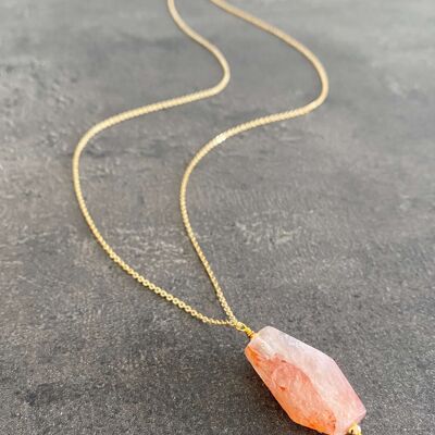 Necklace N°1 - Freyja - Strawberry Quartz