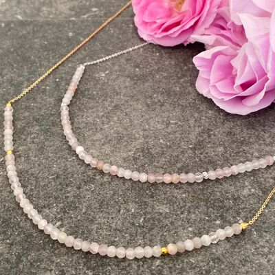 Collier N°4 - Freyja - Quartz Rose