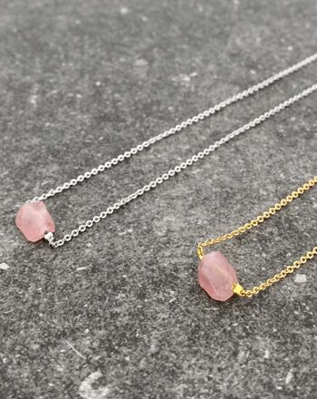 Collier N°1 - Freyja - Quartz Rose 2