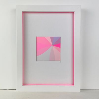 Mini abstracto montado | rosa lila