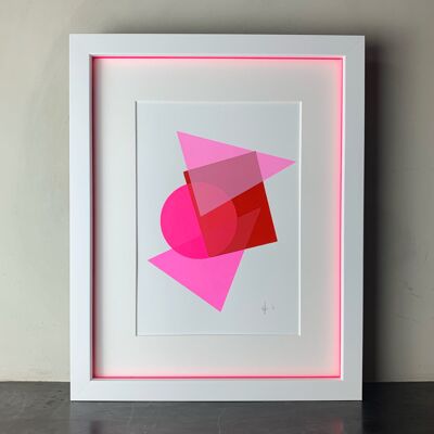 A4 Abstract | Pink & Red / B