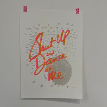Papier blanc / Disco Print / orange & or 2
