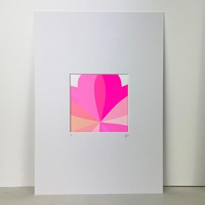 Mounted Mini Abstract | Pink 1/1