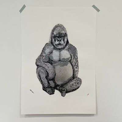 Gorille de feuille d'argent