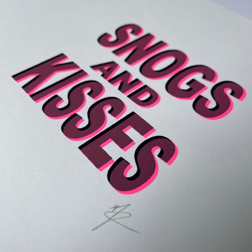 SNOGS & KISSES | Navy - Screen Print