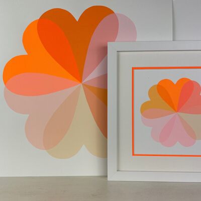 Hearts & Flowers | Large | Clementine