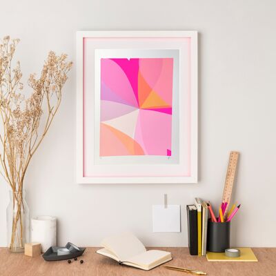 Abstract Hearts | Portrait | Neon Pinks