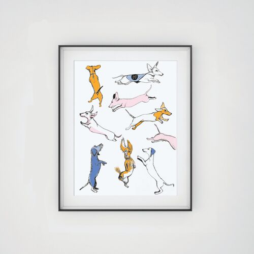 Dancing Dachshunds - PRINT ONLY