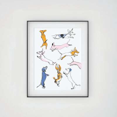 Dancing Dachshunds - PRINT ONLY
