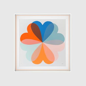 Coeurs & Fleurs | Grand | Orange & Bleu 3