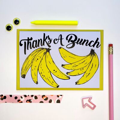 Thanks a Bunch | Banana Card | White