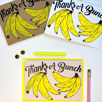 Merci un groupe | Carte Banane | Rose 3
