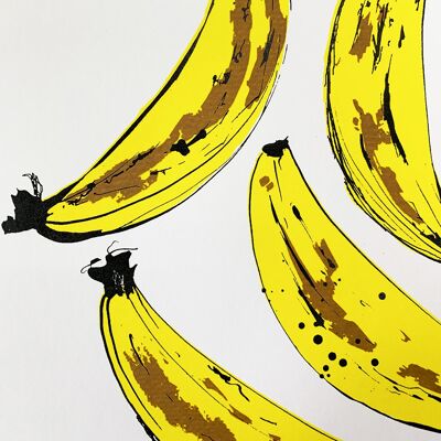 Bananen-Siebdruck | Weiß