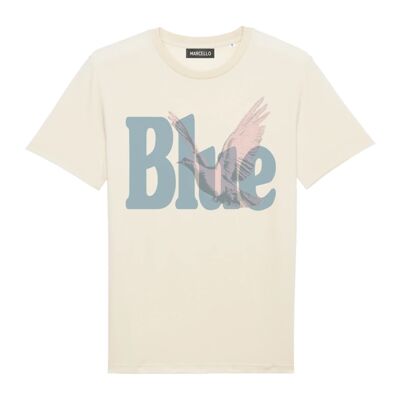 Klassisches T-Shirt Natur Blaue Taube 2S 3M 2L