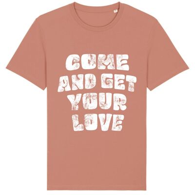 T-shirt classica color salmone Your Love