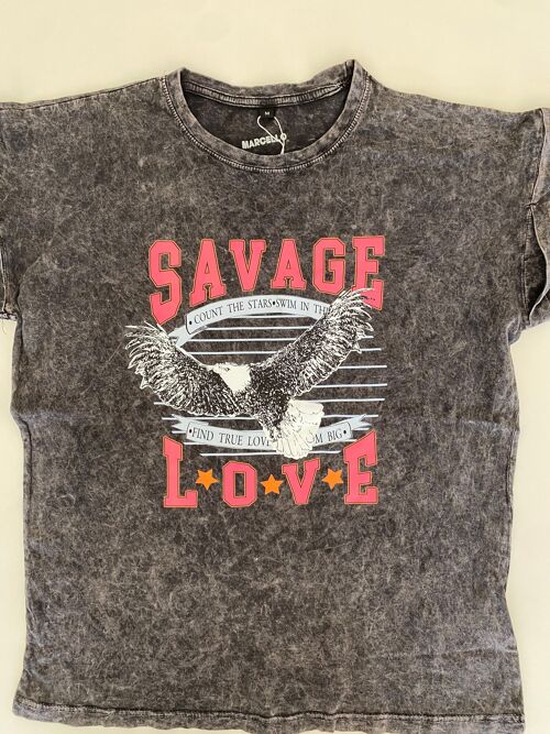 T-shirt GRIS Anthracite Savage M