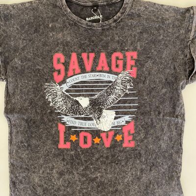 Savage M GRAU Anthrazit T-Shirt