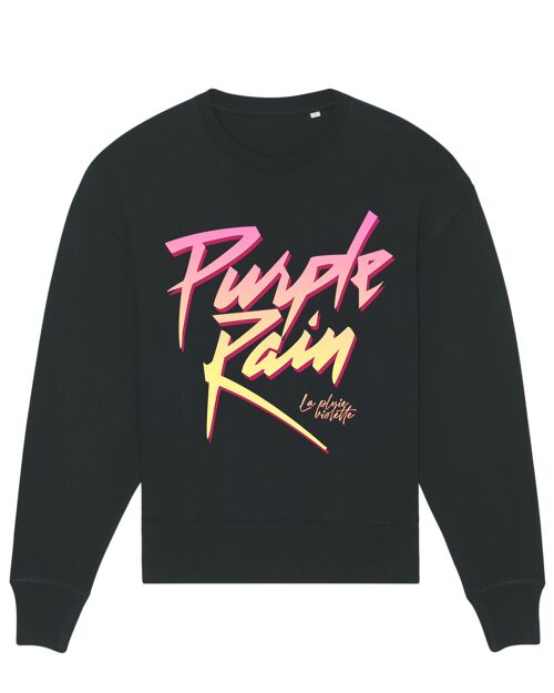 Sweatshirt Classique Black Purple Rain Taille S